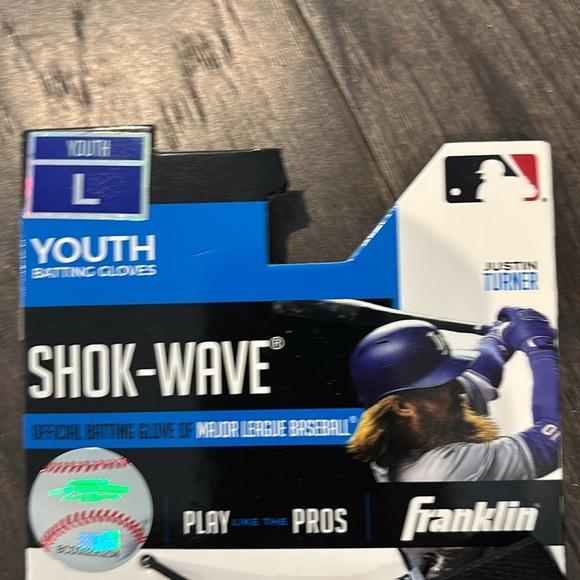 Franklin genuine leather youth batting gloves,shok-sorb protection digital tech - Picture 2 of 9